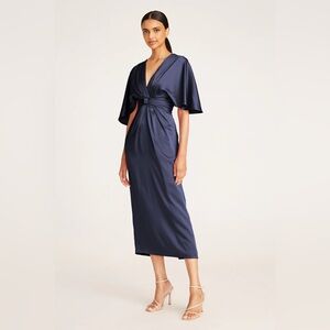Theia Lucia Kimono Midi Dress size 12 NAVY wedding guest